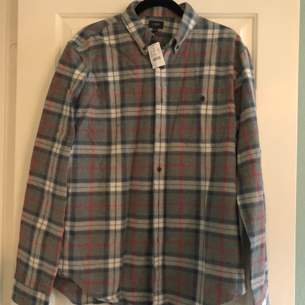 JCrew Flannel Shirt with elbow patches